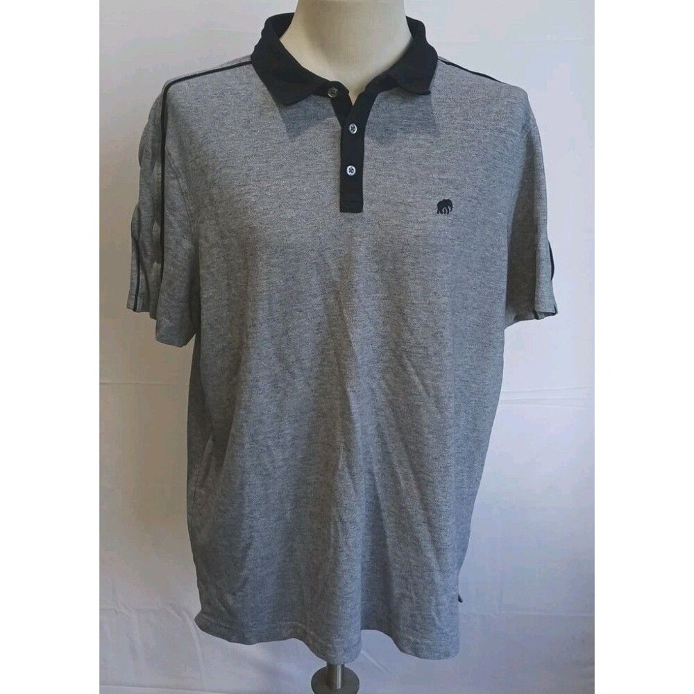 Vintage Banana Republic Shirt Men XL two tone Blue Standard Short Sleeve Polo